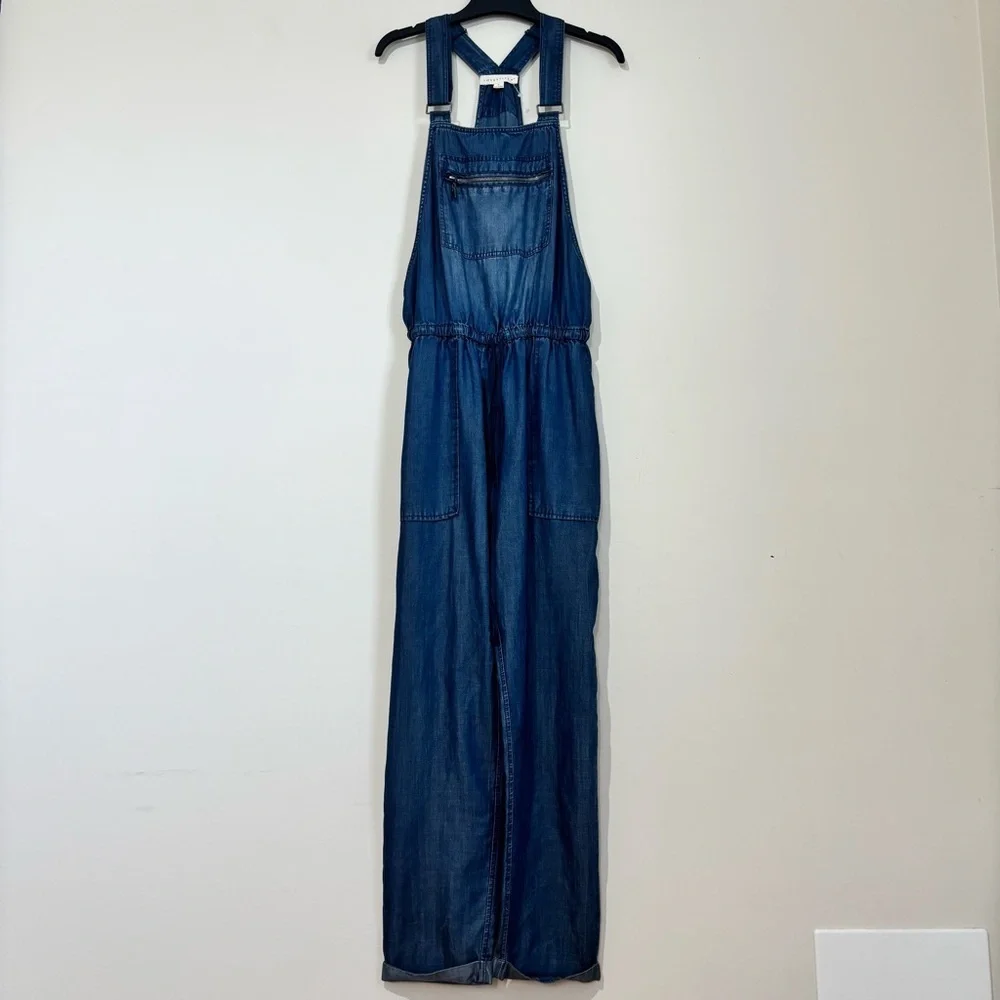 Love Stitch Women's S Preppy Baggy Chambray oversized slouchy Jumpsuit Overalls